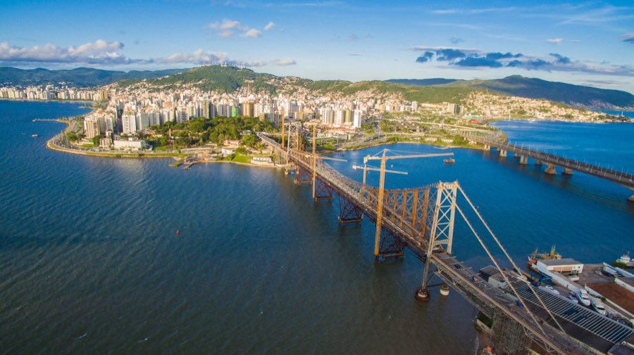 Vista aérea de Florianópolis